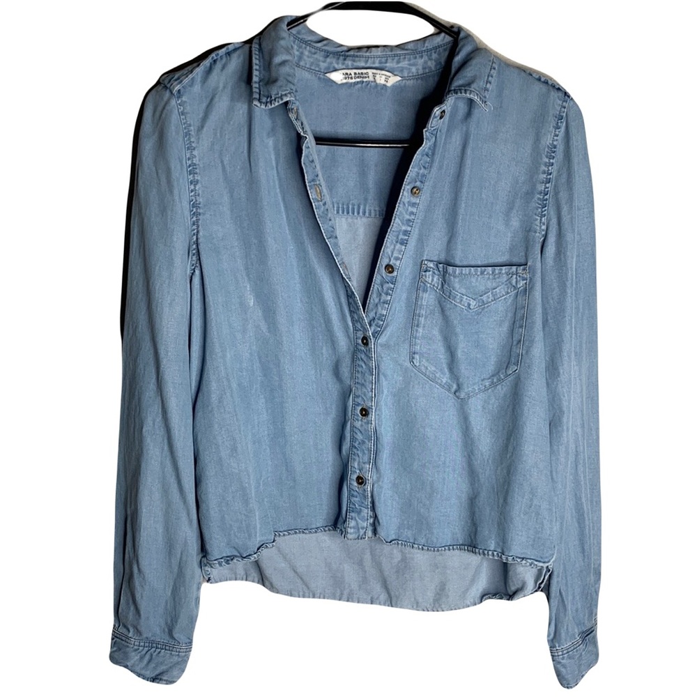 Zara denim shirt size small